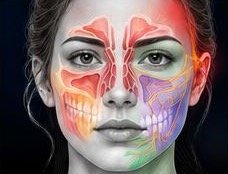 Volto con evidenziata la zona del stessa zona, cause diverse